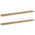 Raft de perete cu raft 2 pcs Maro 115 x 9 x 3 cm Lemn compozit GartenMobel Dekor