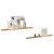 Raft de perete cu raft 2 pcs Maro 115 x 9 x 3 cm Lemn compozit GartenMobel Dekor