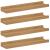 Raft de perete cu raft 4 pcs Maro 40 x 9 x 3 cm Lemn compozit GartenMobel Dekor