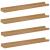 Raft de perete cu raft 4 pcs Maro 60 x 9 x 3 cm Lemn compozit GartenMobel Dekor