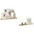 Raft de perete cu raft 2 pcs Bej 80 x 9 x 3 cm Lemn compozit GartenMobel Dekor