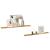 Raft de perete cu raft 2 pcs Bej 115 x 9 x 3 cm Lemn compozit GartenMobel Dekor