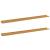 Raft de perete cu raft 2 pcs Bej 115 x 9 x 3 cm Lemn compozit GartenMobel Dekor