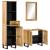 Set mobilier de baie, 3 piese, lemn masiv de mango brut GartenMobel Dekor