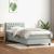 Pat box spring cu saltea, gri deschis, 90x220 cm, catifea GartenMobel Dekor