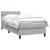 Pat box spring cu saltea, gri deschis, 90x220 cm, catifea GartenMobel Dekor