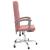 Fotoliu de birou rabatabil, roz, piele ecologică GartenMobel Dekor