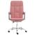 Fotoliu de birou rabatabil, roz, piele ecologică GartenMobel Dekor