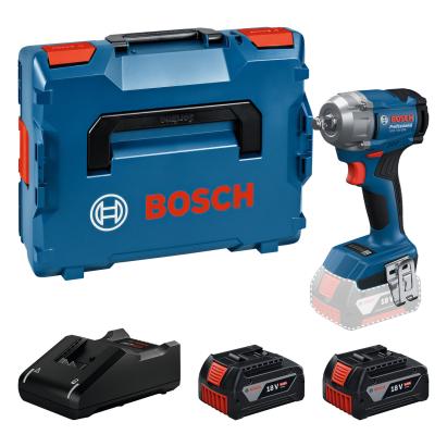 Bosch GDS 18V-350 Masina de insurubat cu percutie + 2 x acumulatori Li-ion 18V, 4Ah + incarcator GAL 18V-40 +L-BOXX 136 ProAdvanced PowerfulTools