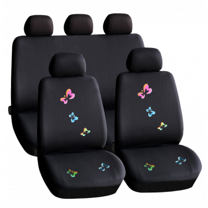 Set huse scaun auto ieftine, Universale 9 piese, model BUTTERFLY FAVLine Selection