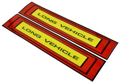 Set sticker reflectorizant pentru camion " LONG VEHICLE " 50 x 10cm FAVLine Selection