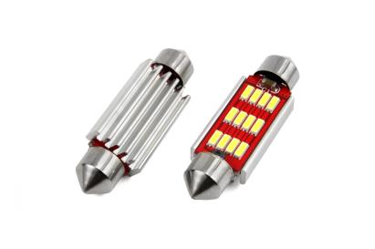 Set becuri auto cu LED CANBUS sofit compatibil C5W 12 SMD 4014 41mm Alb 12/24V, destinat competitiilor auto sau off-road FAVLine Selection