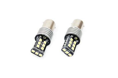 Set becuri auto cu LED CANBUS compatibil P21W BA15S 15 SMD 7.5W Alb 12/24V, destinat competitiilor auto sau off-road FAVLine Selection