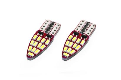 Set becuri auto cu LED CANBUS compatibil T10e W5W 24 SMD Alb 12V, destinat competitiilor auto sau off-road FAVLine Selection