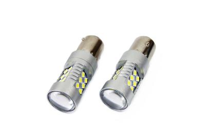 Set becuri auto cu LED CANBUS compatibil P21W BA15S 24 SMD 6.2W Alb 12/24V, destinat competitiilor auto sau off-road FAVLine Selection