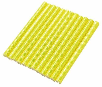 Set 12 ornamente din material reflectorizant pentru spite bicicleta, culoare galben FAVLine Selection