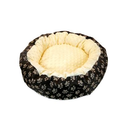 Culcus moale cu perna, pentru caine/pisica, Model Minky, culoare galben, impermeabil, baza antiderapanta, 50 cm FAVLine Selection