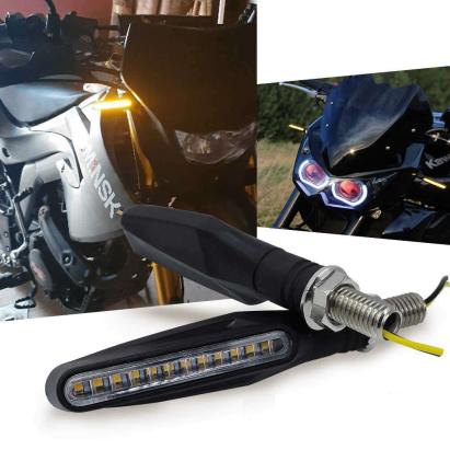 Set 2 lampi Semnalizare Moto SECVENTIALA, cu 2 functii, pozitie si semnalizare, 12V FAVLine Selection