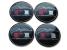 Set 4 buc. ornament central janta, model "F1 Black", diametru 5cm FAVLine Selection