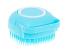Perie din silicon cu dozator de sampon pentru spalare caini sau pisici, 7,5 x 7,5 cm, culoare albastra FAVLine Selection