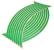 Set 16 ornamente Reflectorizante pentru jante auto, moto, culoare Verde FAVLine Selection