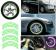 Set 16 ornamente Reflectorizante pentru jante auto, moto, culoare Verde FAVLine Selection