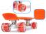 Skateboard Penny Board pentru copii cu roti din cauciuc, iluminate LED, culoare Orange FAVLine Selection