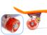 Skateboard Penny Board pentru copii cu roti din cauciuc, iluminate LED, culoare Orange FAVLine Selection