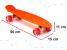 Skateboard Penny Board pentru copii cu roti din cauciuc, iluminate LED, culoare Orange FAVLine Selection