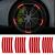 Set 20 bucati Elemente Reflectorizante "Wheel Arch" pentru autoturisme, biciclete, motociclete, atv-uri, scutere, culoare Rosie FAVLine Selection