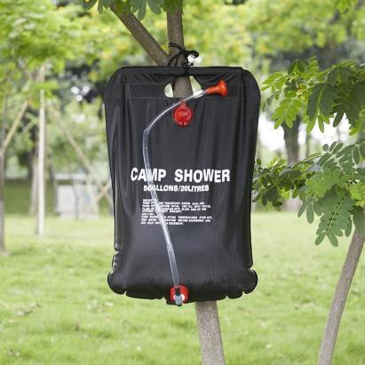 Dus solar suspendat pentru camping sau plaja, capacitate 20l, culoare Neagra FAVLine Selection
