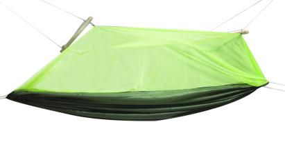 Hamac de Camping Dublu (2 persoane), 200 x 100 cm + Plasa de tantari, culoare Verde FAVLine Selection