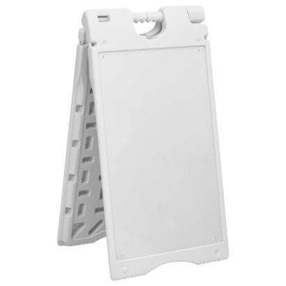 Placă indicatoare de trotuar cadru în A, gri, 45x7x84,5cm, HDPE GartenMobel Dekor