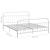 Cadru de pat, alb, 180 x 200 cm, metal GartenMobel Dekor
