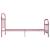 Cadru de pat, roz, 100 x 200 cm, metal GartenMobel Dekor