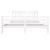 Cadru de pat Super King, alb, 180x200 cm, lemn masiv GartenMobel Dekor