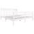 Cadru de pat Super King, alb, 180x200 cm, lemn masiv GartenMobel Dekor