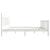 Cadru de pat dublu, alb, 135x190 cm, lemn masiv GartenMobel Dekor