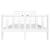 Cadru de pat dublu, alb, 135x190 cm, lemn masiv GartenMobel Dekor