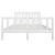 Cadru de pat, alb, 160x200 cm, lemn masiv GartenMobel Dekor