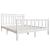 Cadru de pat, alb, 160x200 cm, lemn masiv GartenMobel Dekor
