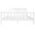 Cadru de pat Super King, alb, 180x200 cm, lemn masiv GartenMobel Dekor