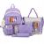 Set 4-in-1 pentru Scolari sau Prescolari - (rucsac, geanta de umar, plic elegant, penar), culoare VIOLET cu IEPURAS, Cod AVX-WT-BUNN-VIOLET FAVLine Selection