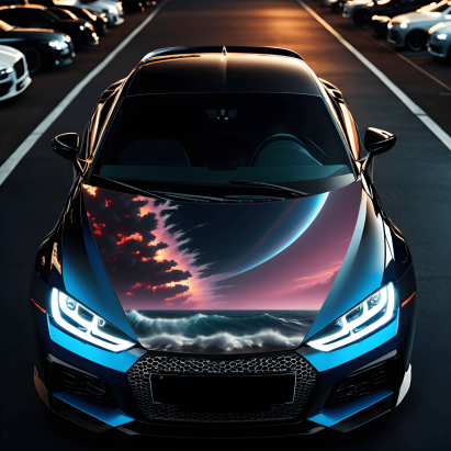 Folie Capota Auto "Hood Art" rezistenta la exterior, marime S (150 x 110cm) - Cod: AVX-CAPOTA-023S FAVLine Selection