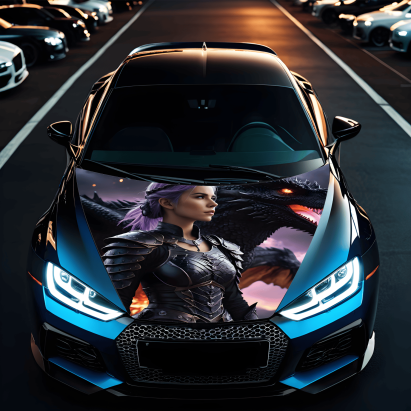 Folie Capota Auto "Hood Art" rezistenta la exterior, marime M (165 x 120cm) - Cod: AVX-CAPOTA-002M FAVLine Selection