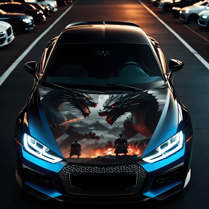 Folie Capota Auto "Hood Art" rezistenta la exterior, marime M (165 x 120cm) - Cod: AVX-CAPOTA-022M FAVLine Selection