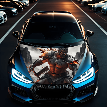 Folie Capota Auto "Hood Art" rezistenta la exterior, marime L (180 x 130cm) - Cod: AVX-CAPOTA-008L FAVLine Selection