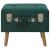 Taburete de depozitare, 3 buc., verde, catifea GartenMobel Dekor