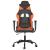 Scaun de gaming de masaj, negru și portocaliu, piele ecologică GartenMobel Dekor