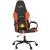 Scaun de gaming de masaj, negru și portocaliu, piele ecologică GartenMobel Dekor